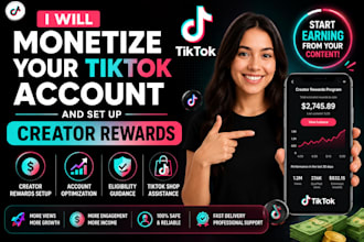 monetize your tiktok account and set up creator rewards