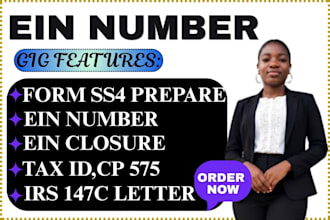 get your ein number tax id and irs confirmation letter for USA llc