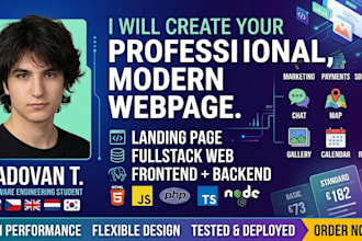 create a modern website design