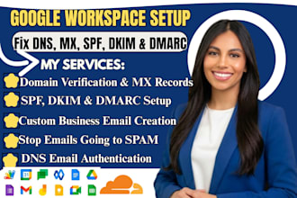 setup google workspace, fix dns, spf, dkim, and dmarc records