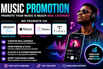 do amazon music promotion apple music playlist itunes, tidal, music marketing