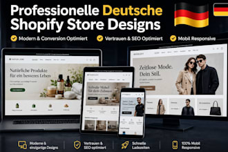 design and redesign a professional german shopify store, dropshipping website