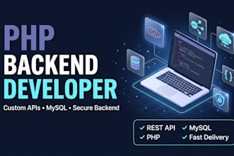 develop secure PHP backend with mysql and rest API
