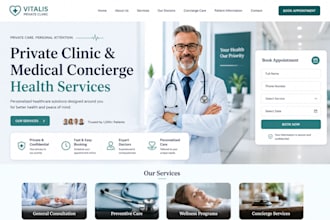build wix private clinic website medical concierge health website
