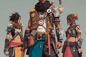 develop original character concept art for your creative