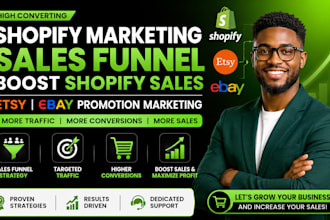 shopify marketing sales funnel boost shopify sales etsy ebay promotion marketing