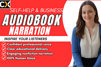be your female audiobook narrator for motivational self help english voice