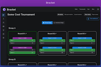 build a tournament management website with registration system