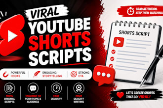 write engaging youtube shorts scripts for viral videos