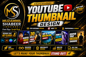design professional youtube thumbnails   thumbnail design