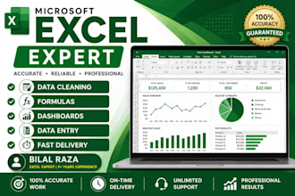 do microsoft excel formulas, dashboards, and data cleaning