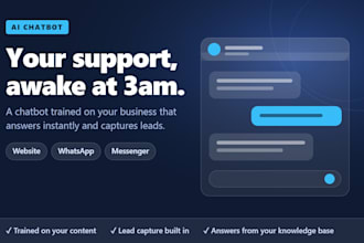 create an ai chatbot for customer support and lead generation
