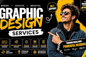 create modern graphic design for social media, banner