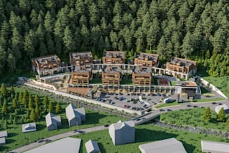 remodel architectural site plan,render urban landscape,master plan visualizalize