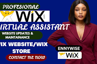 be your wix virtual assistant wix website manager wix store manager wix support