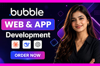 build bubble io website, bubble app, bubble mvp and bubble saas