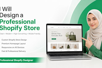 be your shopify expert and dsigner ,redesigner for you bags and shoes