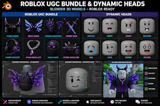create roblox ugc bundle, dynamic head, character modelling