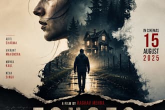design a professional cinematic movie poster for your film or project