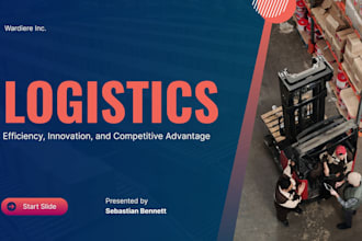 design logistics startup pitch deck fleet trucking company investor funding deck