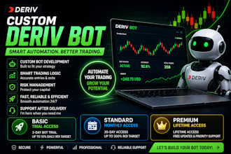 develop a custom deriv bot for automated trading