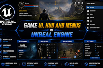 design and build your unreal engine game UI, hud and menus