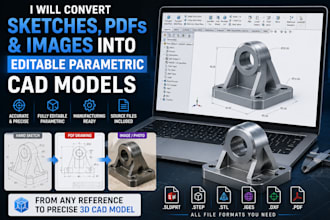 convert sketches, pdfs and images into editable parametric cad models