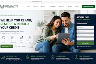 build wix credit repair website financial restoration site company website