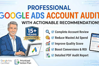 do a professional google ads account audit with actionable recommendation