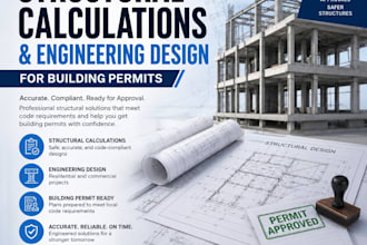 provide structural calculations and engineering design for building permit