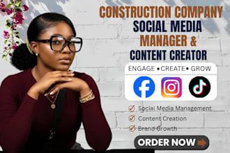 be your construction company social media manager for contractor, hvac, roofing