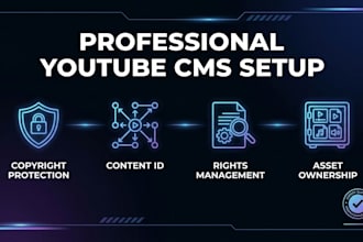 set up youtube cms, content id, rights management