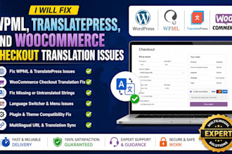 fix wpml translatepress and woocommerce checkout translation issues