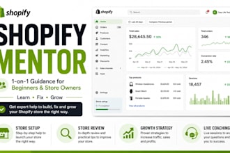 be your shopify mentor, coach and consultant for store growth