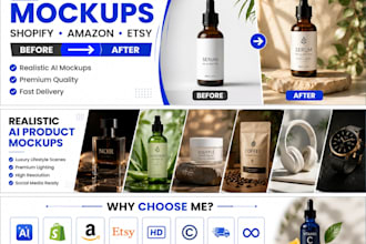 create ai product mockups for shopify amazon and etsy