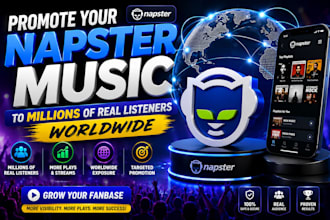 promote your napster music to millions of real listeners worldwide