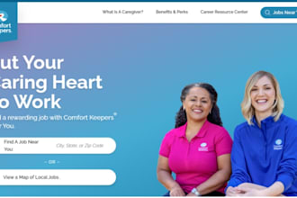 design wix caregiver recruitment website caregiver staffing hiring website