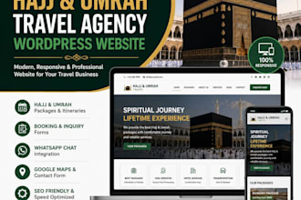 create hajj umrah tour travel agency wordpress booking website