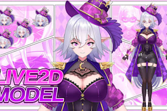 design and rig live2d vtuber model 2d vtuber avatar anime live2d rigging