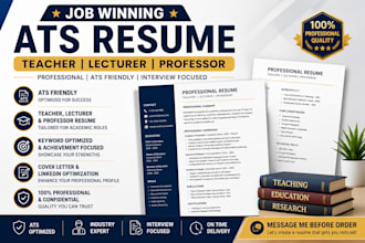 write job winning ats resume, teacher resume, lecturer resume, professor resume