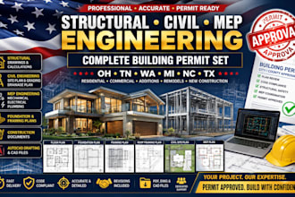 structural engineer full permit set civil engineer mep engineer stamp oh permit