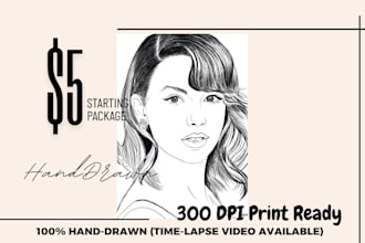 draw realistic digital sketch from photo