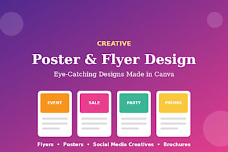 make canva flyer designs and posters