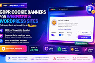 set up gdpr compliant cookie banner for your webflow and wordpress websites