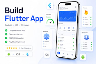 build a flutter app for android and ios with firebase