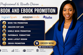 do book promotion and ebook marketing, amazon kdp ads and booktok promotion