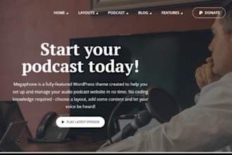 build squarespace podcast website episode archive website audio branding website