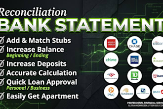 convert bank statement into financial statement