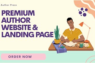 design an author website, book website, ebook website
