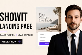 design showit landing page sales funnel lead capture page website design